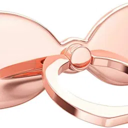 befunky Bow Shape Metal Mobile Phone Finger Ring Stability Kickstand 360 (Rose Gold) Mobile Holder-image-4