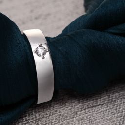 Classic Adjustable Ring for Men Sterling Silver Cubic Zirconia Ring-image-59