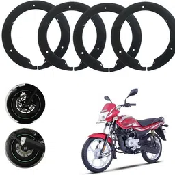 sunriders Bike Wheel Cover 17 Inch For Bajaj Platina Black Half Pack of 4 Pc Wheel Cover For NA NA-picture-14