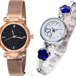 analogue wrist watches for men watches gift | gift for men | latest watches Analog Watch - For Men Magnet 4P Rose Piyush & Stone Silver Blue Piyush-image-1