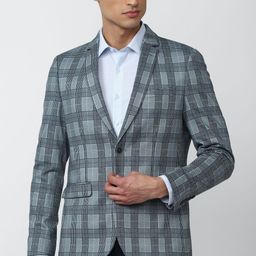 peter england Men Checkered Single Breasted Formal Blazer-picture-44