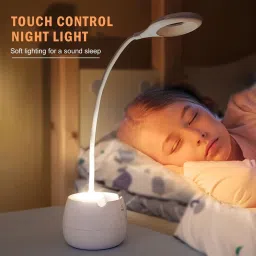 idoleshop Desk Light with 3 Shades Touch Control Light Advanced Pen and Mobile Holder Rechargeable LED Desk Lamp Children Eye Protection Student Study Reading Dimmer Study Lamp image 2