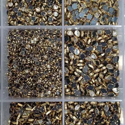 Kundan Stones Combo of 6 Different Shapes in Silver Colour for Craft-19
