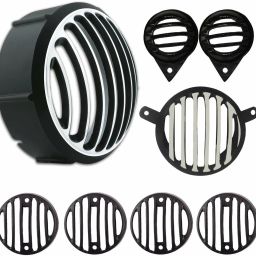 Bullet Grill Set |Jali Complete Metal SetHeadlight, for Royal Enfield Classic350 Bike Crash Guard-image-33