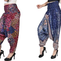 Printed Pure Crepe Women Harem Pants-image-22