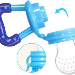 little warriors Baby Teething Toys Soft and Natural Fruit Shape Teether for Baby with Fruit Nibbler for Fruit Feeding Teether and Feeder image 2