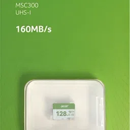 Acer BL.9BWWA.322 MSC300 128 GB MicroSD Card UHS Class 3 160 MBPSMemory Card Compatible with Mobile image 2