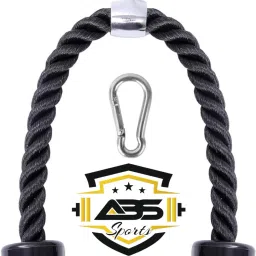 Biceps Triceps Rope With Snap Hook Triceps Bar for Fitness Workout.(Black) Triceps Bar-picture-23