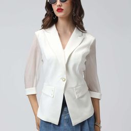 showoffff Women Solid Single Breasted Casual Blazer-picture-22