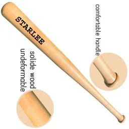 STARLEE-6.0 Heavy Duty Natural Wood Baseball Bat classic baseball {ntural...} Willow BaseballBat For 15+ Yrs-image-75