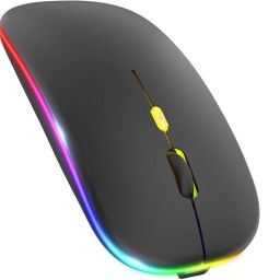 ELECTRO WOLF LED 2.4Ghz Wireless Slim Silent Portable 3 Adjustable DPI Level |USB Type C OTG| Wireless Ambidextrous Optical Gaming Mouse with Bluetooth-image-93