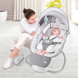 3 in 1 Baby Electric Rocker & Bouncer with automatic Swing, 5 point safety Belt Rocker-9
