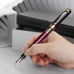 SHOPONIL Premium Metal Fountain Pen with 1Pc of Absorber 2Pcs of Ink cartridge Smart Pen-16