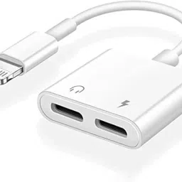 ONCRO White 2 in1 Audio Splitter Earphone Converter & Phone Charger Phone Converter-17