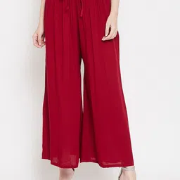 Castle Lifestyle Women Flared Palazzos-image-49