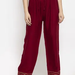 Clora Creation Women Solid Straight Palazzo-image-11