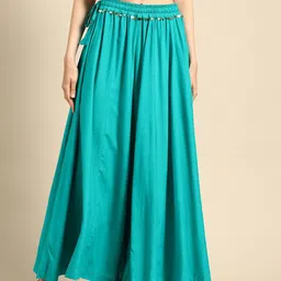 TAG 7 Women Flared Ethnic Palazzos-image-51