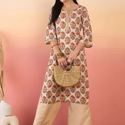 Anouk Women Floral Printed Regular Kurta with Palazzos-picture-9