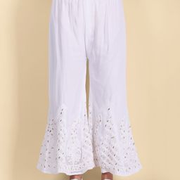 ADR CHIKAN Women Embroidered Flared Palazzos-picture-34