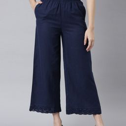 Go Colors Mid Rise Wide Leg Palazzos-image-73