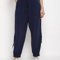 Taurus Women Navy Blue Palazzos-image-5