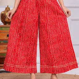 Meeranshi Women Ethnic Motifs Printed Flared Ethnic Palazzos-picture-26