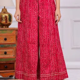 Meeranshi Women Ethnic Motifs Printed Flared Ethnic Palazzos-picture-57