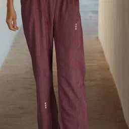 HOUSE OF JAMOTI Linen Regular Trousers-image-96
