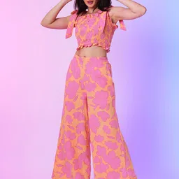 Globus Floral Printed Smocked Co Ord Set-picture-30