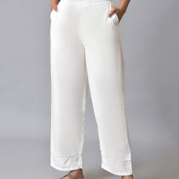 AURELIA Women Pure Cotton Slip-On Straight Palazzo-picture-37