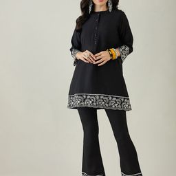 Madhuni Embroidered Straight Kurta with Palazzos-image-75