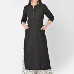 Pistaa Women Black Kurta With Palazzos-image-17