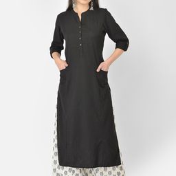 Pistaa Women Black Kurta With Palazzos-image-29