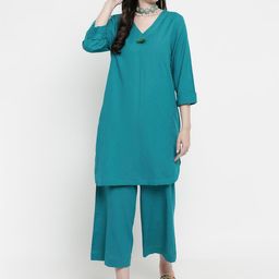 aayusika V-Neck Kurta With Palazzos-53