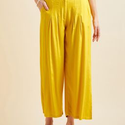 PANIT Mid Rise Wide Leg Palazzos-image-71