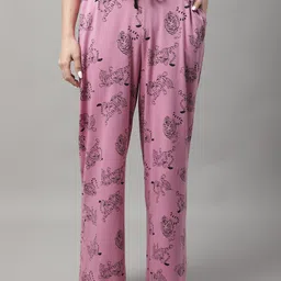 Kanvin Women Printed Straight Lounge Pants-image-71