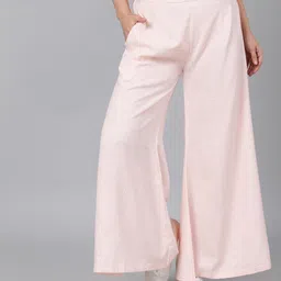AKS Women Mid-Rise Flared Palazzos-image-21