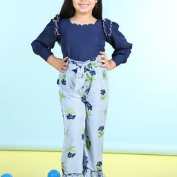 Cutiekins Girls Embellished Top with Palazzos-19