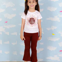 The Mom Store Girls Printed Top with Palazzos-image-14