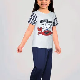 Toonyport Girls Printed Pure Cotton Top With Palazzos-image-77