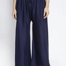 GRACIT Women Navy Blue Ethnic Palazzo-image-16