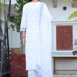 Ramas Ethnic Motifs Printed Straight Kurta & Palazzos With Dupatta image 2