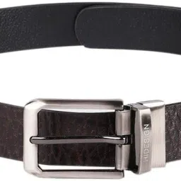 Men Casual Brown Genuine Leather Reversible Belt-image-2