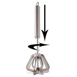 hari krishna Egg Whisk, Stainless Steel Hand Push Whisk Blender for Home Tool for Egg Beater, Milk Frother, Hand Push Mixer Stirrer - Kitchen Utensil for Blending, Whisking, Beating & Stirring image 3