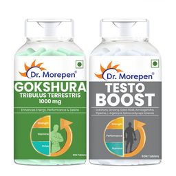 Dr. Morepen Men Set of Gokshura & Testo Boost Tablets - 60 Tablets Each-image-2