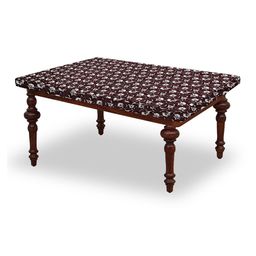 Stylista Brown & White Floral Printed Waterproof 4-Seater Table Cover-image-28
