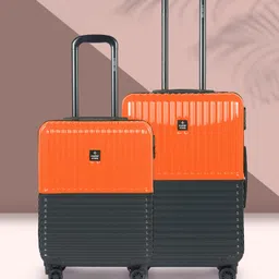 Nasher Miles Istanbul Set Of 2 Colourblocked Hard-Sided Number Lock Trolley Suitcase-1