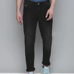 The Indian Garage Co Men Black Slim Fit Light Fade Stretchable Jeans-image-73