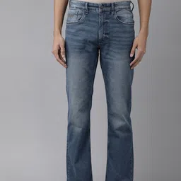 U S Polo Assn Denim Co Men Blue Bootcut Heavy Fade Stretchable Jeans-image-60