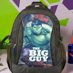 Kuber Industries Marvel Thorn Kids School Bags Student Bookbag for Girls & Boys Green-31
